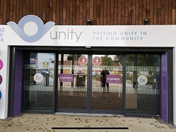 Entrance of the Unity Andover Charity