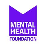 Purple square logo with white words "Mental Health Foundation" and a stylized "M" shape at the top.