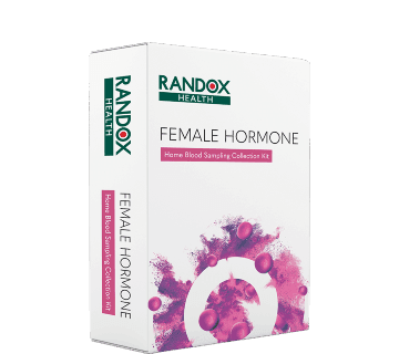 A randox Female Hormone at home health test kit box